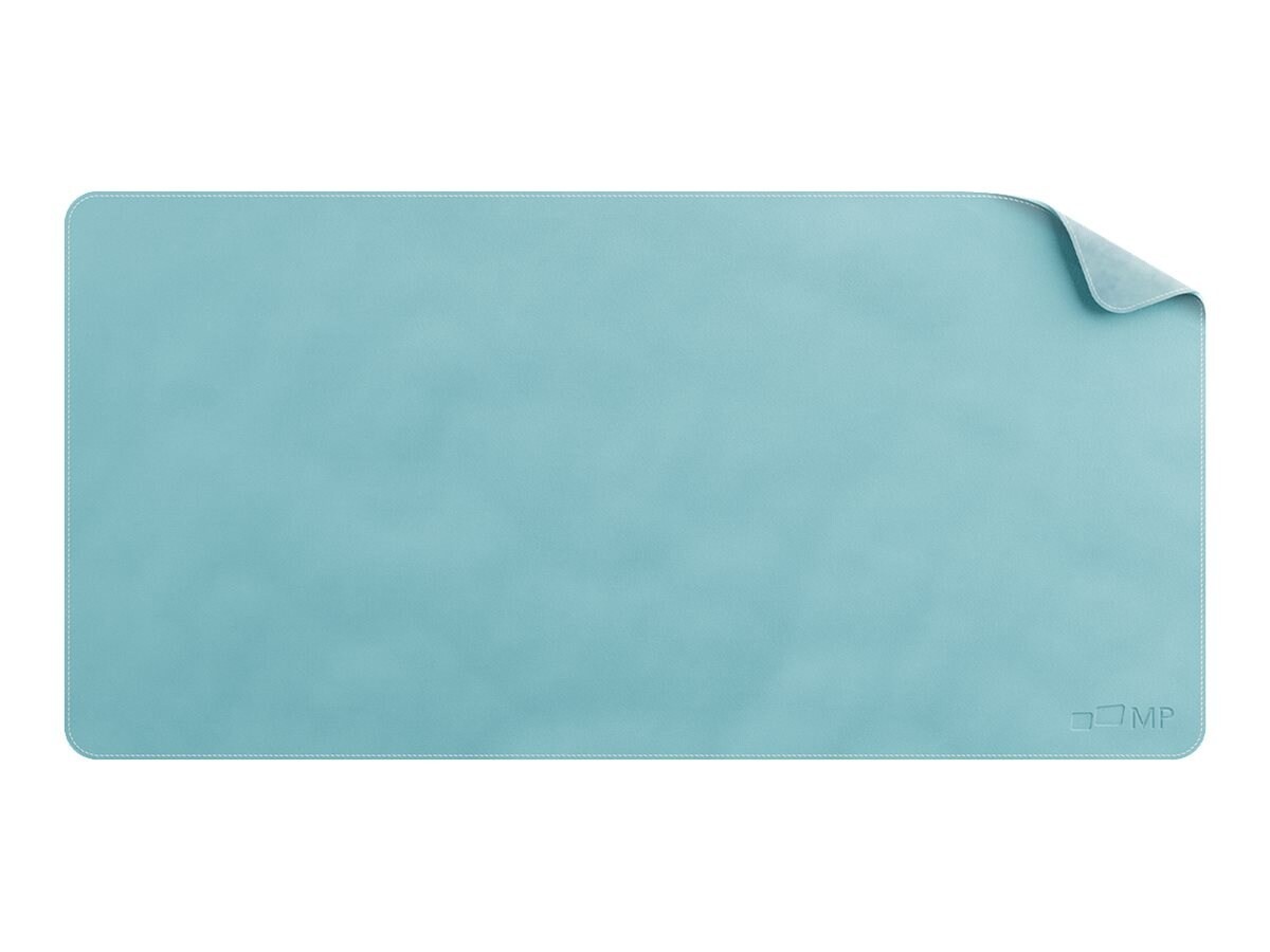 Mobile Pixels Pu Leather Desk Mat, 31.5" X 15.75", Haze Blue