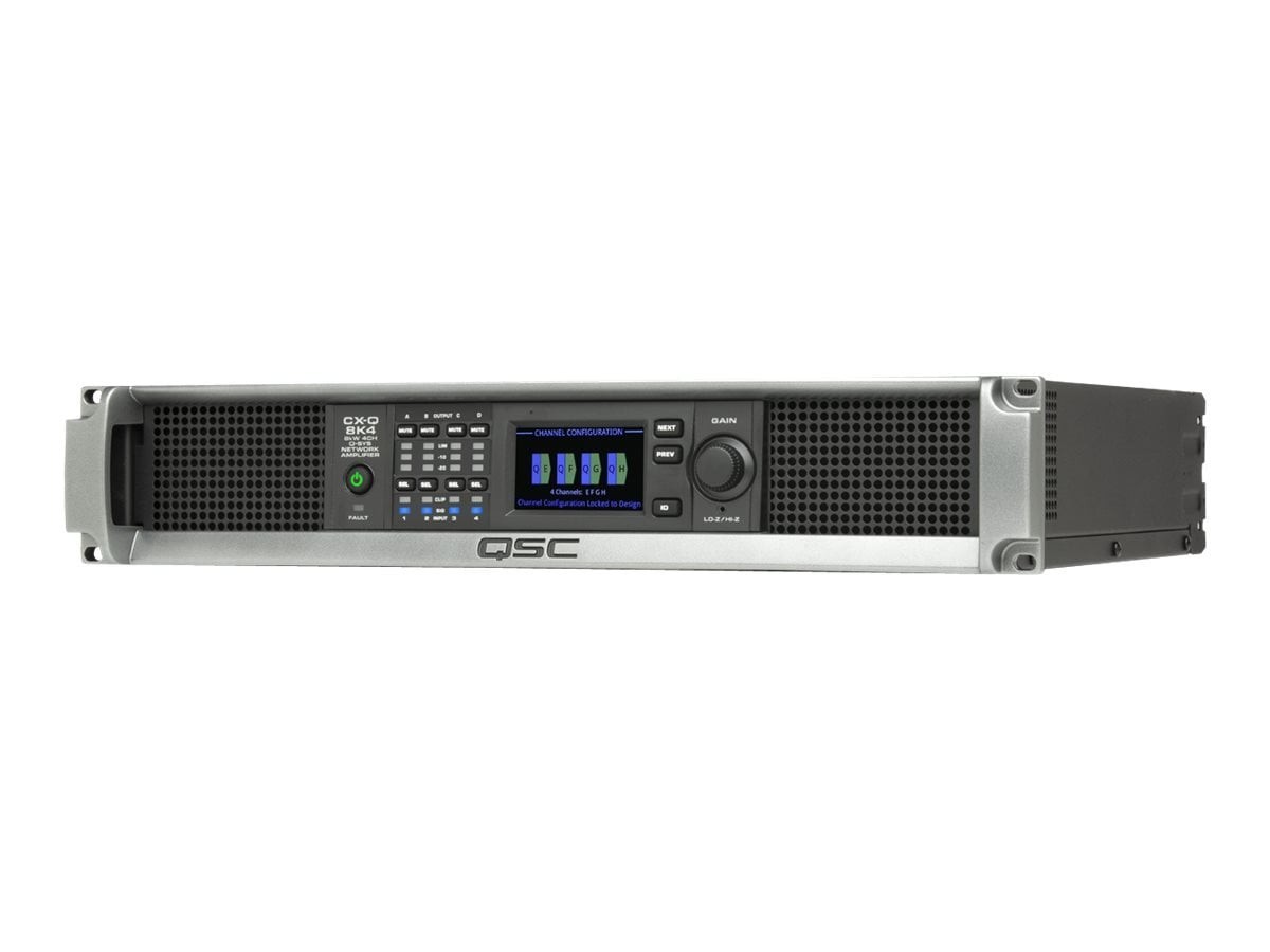 QSC Audio Products QSC Audio 4-Channel 2000W/CH Q-SYS Network Amplifier, Lo-Z, 70V, 100V Direct