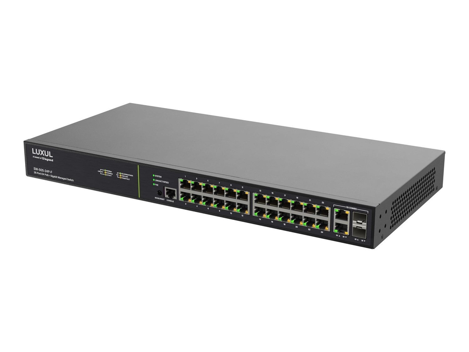 Luxul 26 Port 24 Poe 1G MNGD SWTCH