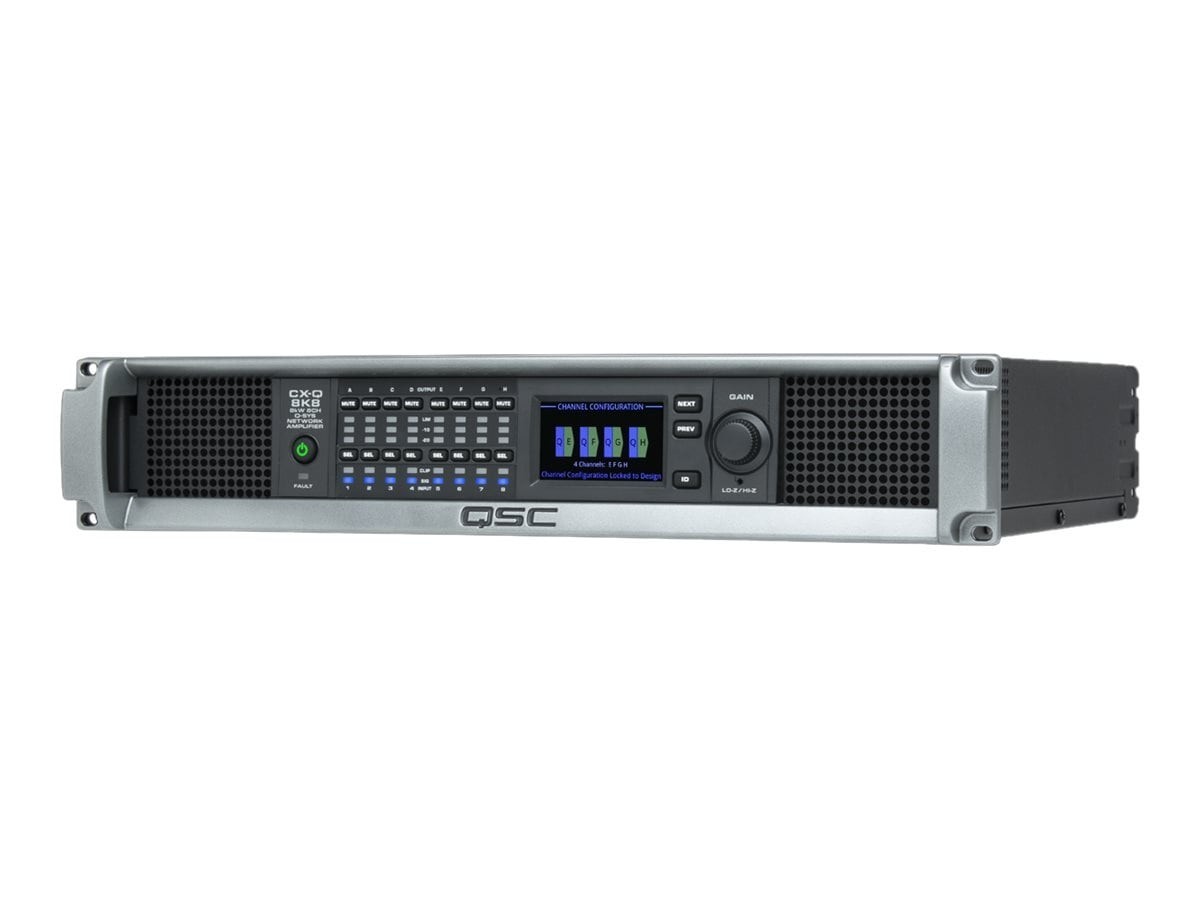 QSC Audio Products QSC Audio 8 Channel, 1000W/CH Q-SYS Network, Lo-Z, 70V, 100V Amplifier
