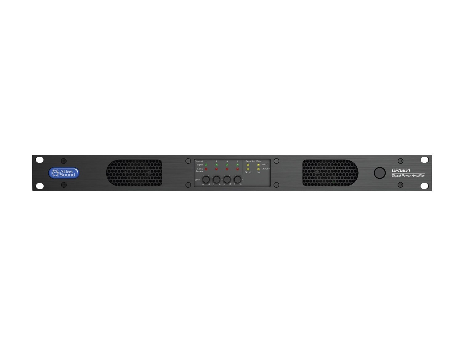 Atlas Sound 800-Watt Networkable 4-Channel Power Amplifier With Optional Dante Network Audio