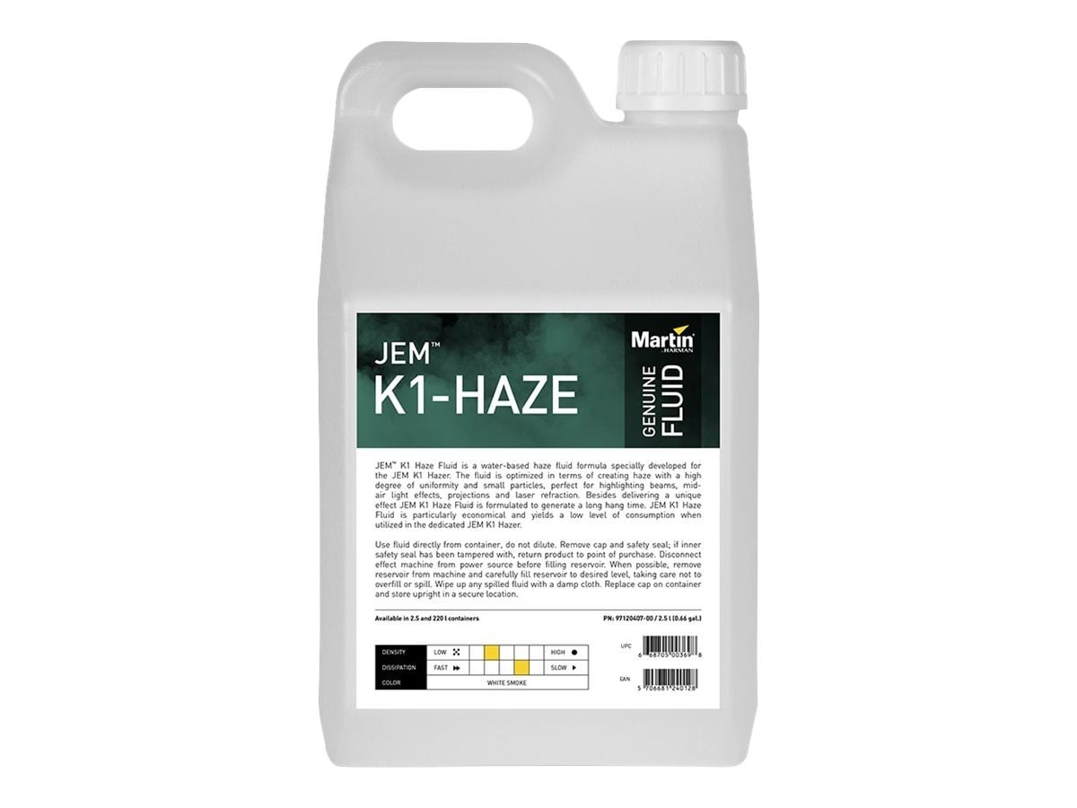Martin Yale Jem K1 Haze Fluid, 4X 2.5 L
