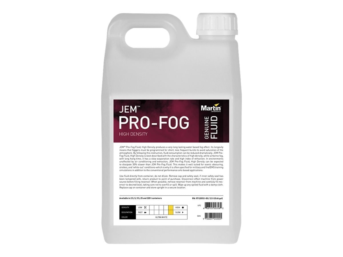 Martin Yale Jem Pro-Fog Fluid, High Densit