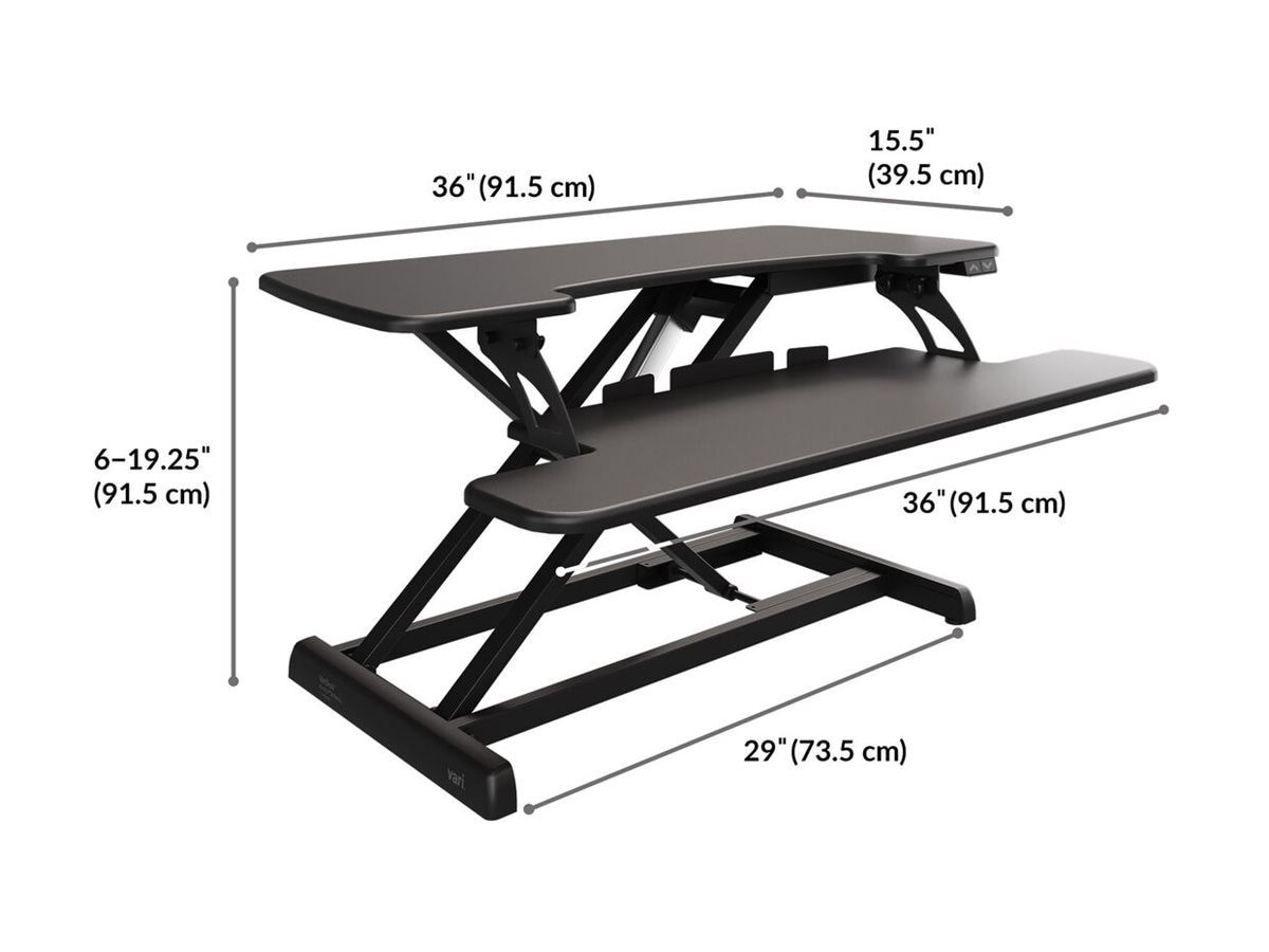Varidesk Pro Plus 36 Electric - Black