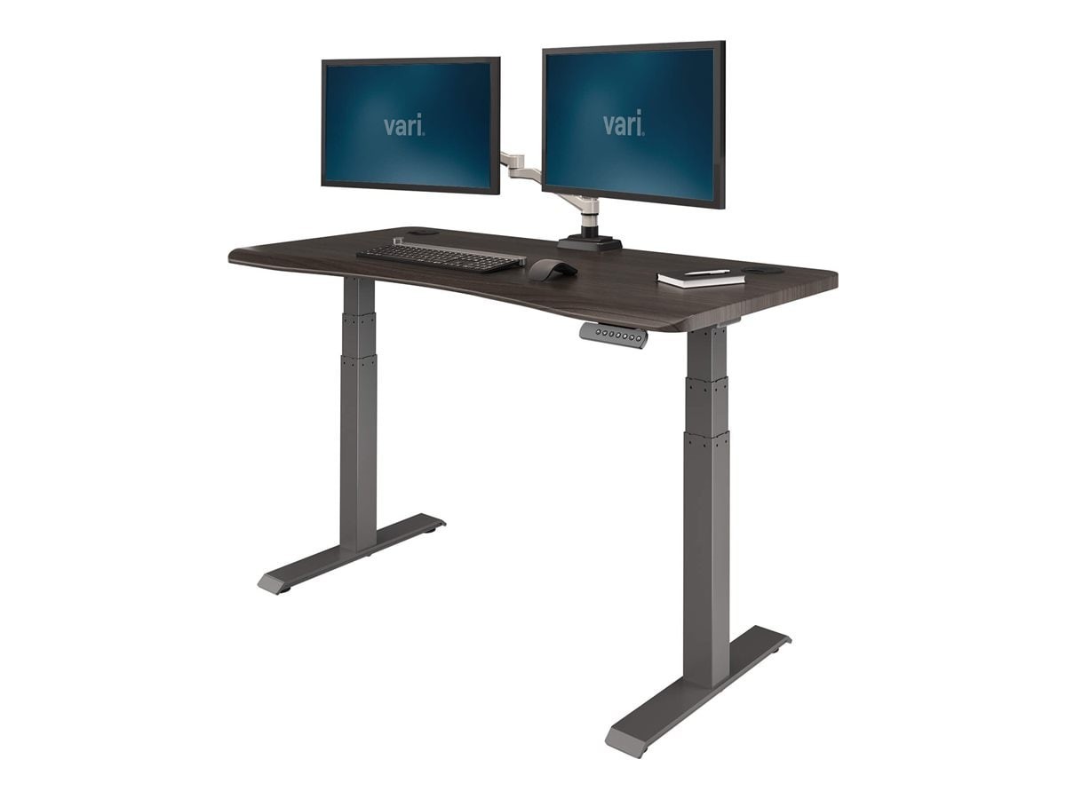 Varidesk 54"X26" Ergo Electric Standing Desk - Espresso Wood