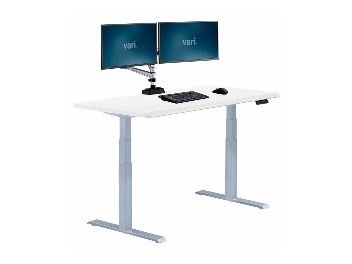Varidesk 60"X30" Electric Standing Desk With ComfortEdge, White