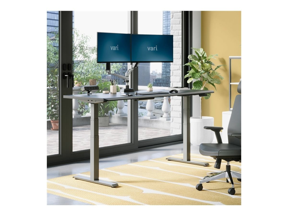 Varidesk 72"X30" Electric Standing Desk With ComfortEdge, Black