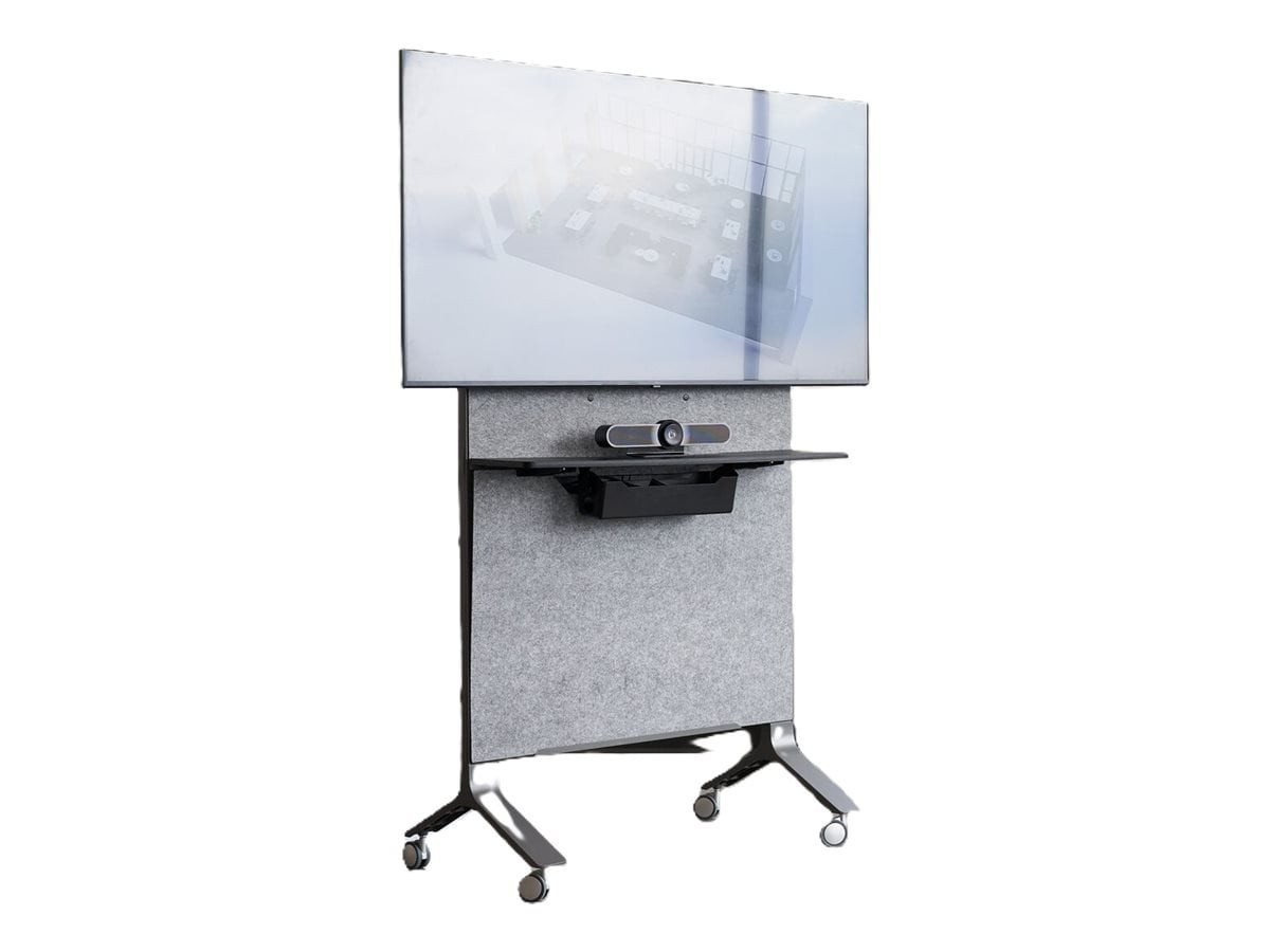 Varidesk Mobile Media Station For 40"-65" Displays - Slate