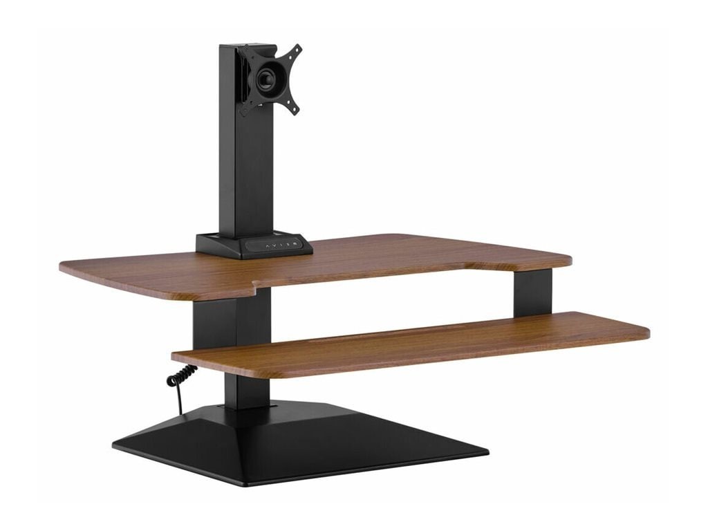 Varidesk Premier Electric Single-Monitor Sit-Stand Desktop Converter - Walnut