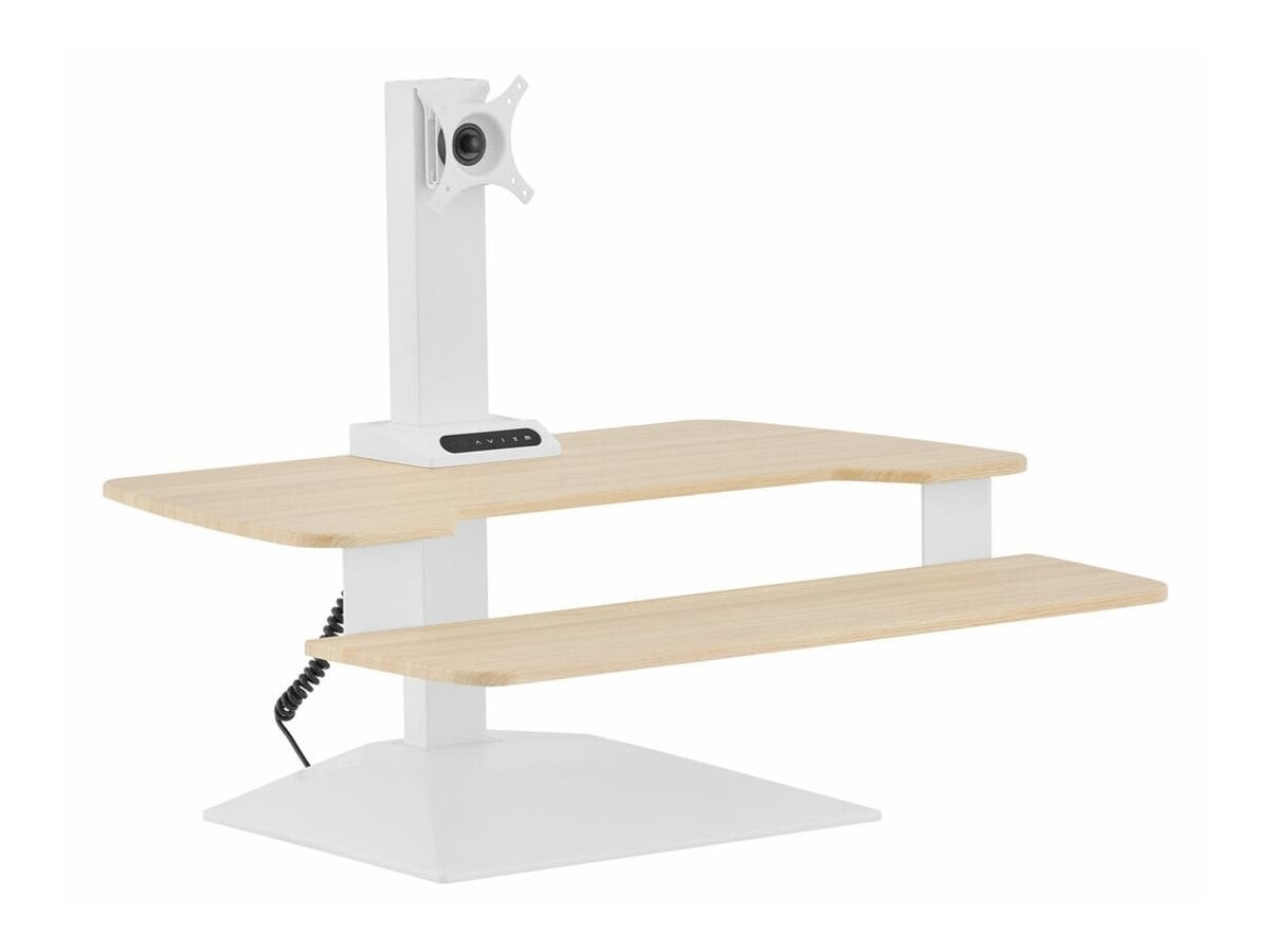 Varidesk Premier Electric Single-Monitor Sit-Stand Desktop Converter - Light Wood