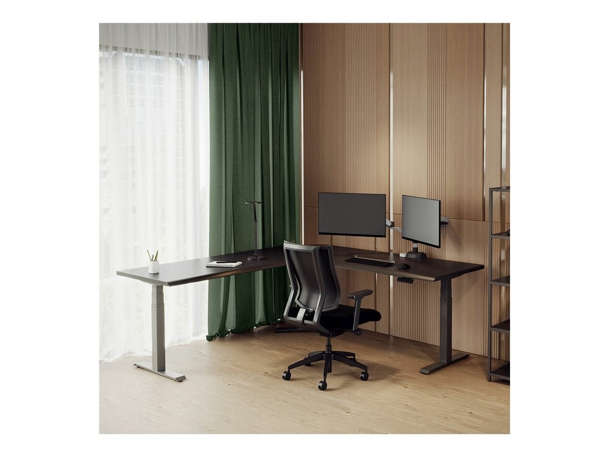 Varidesk 80"X80" L-Shape Electric Standing Desk - Black