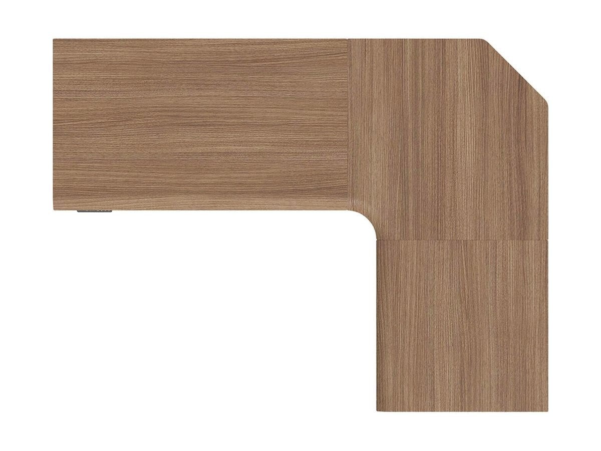 Varidesk 80"X60" L-Shape Electric Standing Desk - Walnut