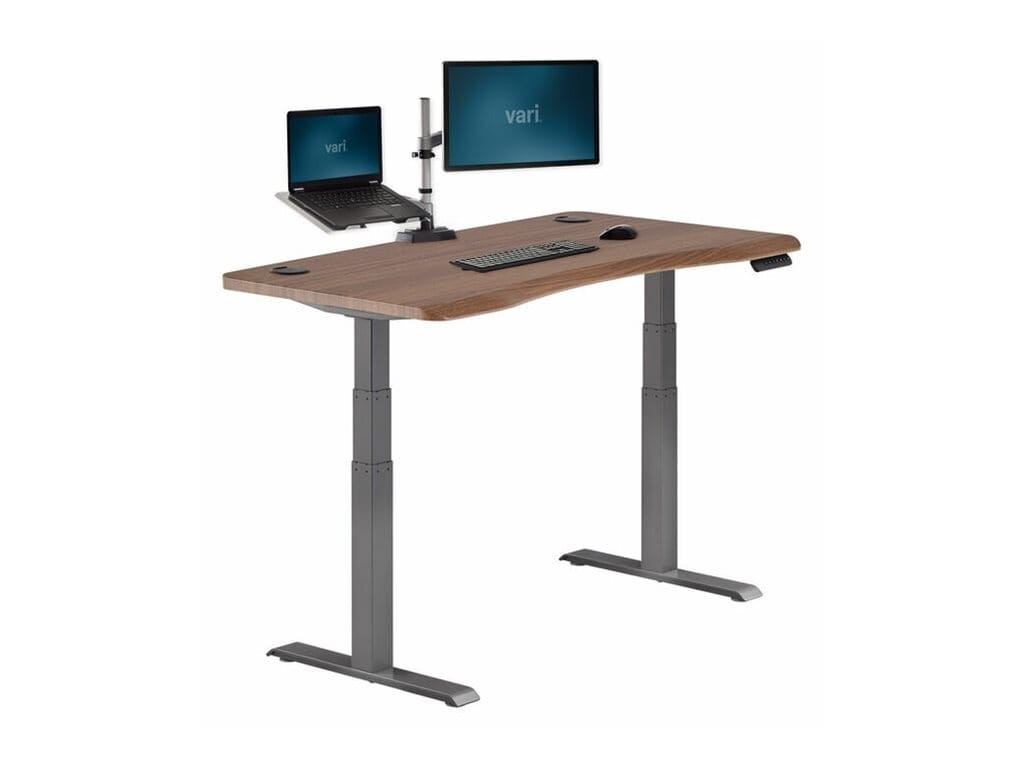 Varidesk 54"X26" Ergo Electric Standing Desk - Walnut