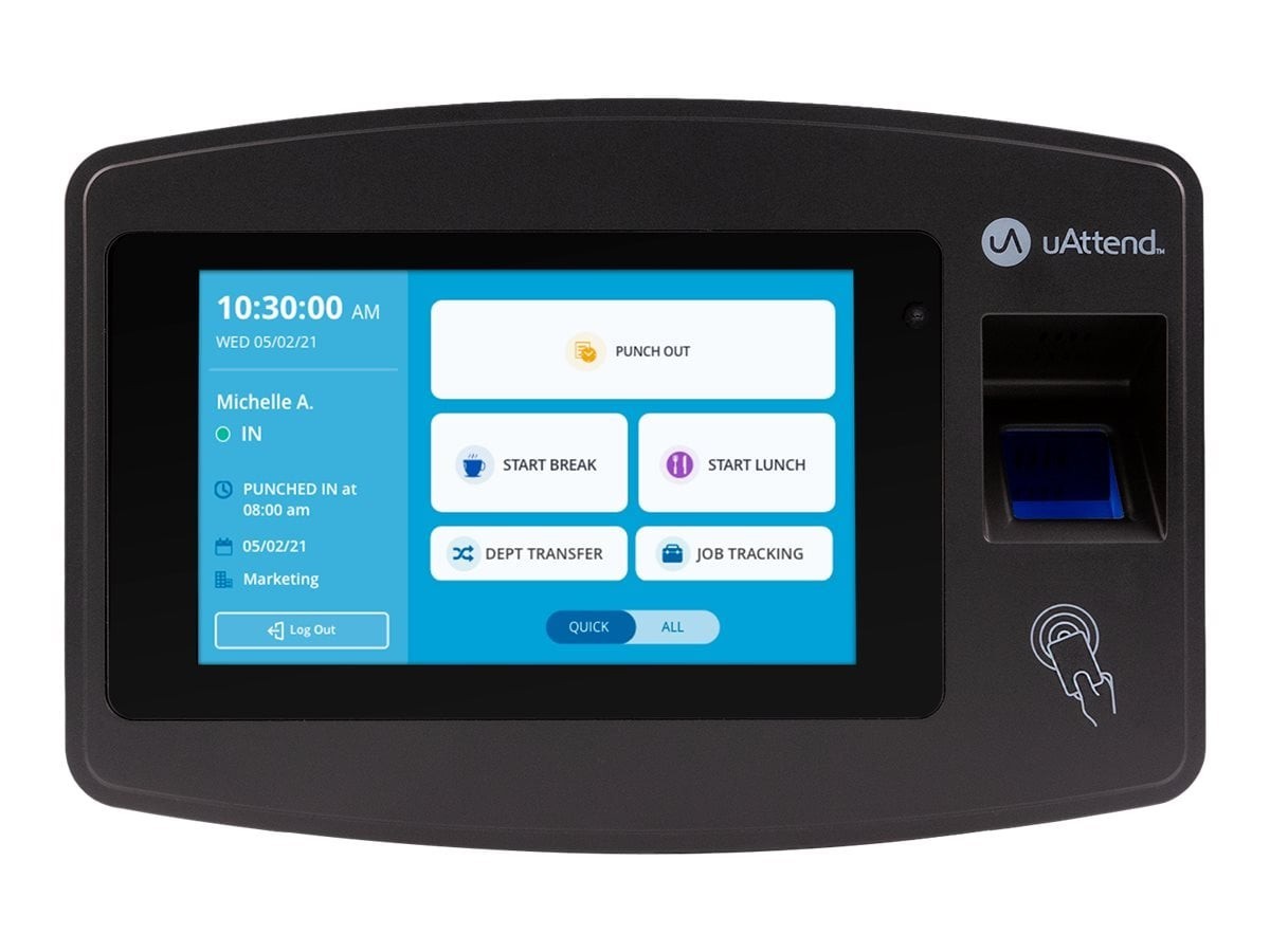 Workwell Technologies Workwell uAttend JR2000 Cloud-Connected Touch Screen Time Clock