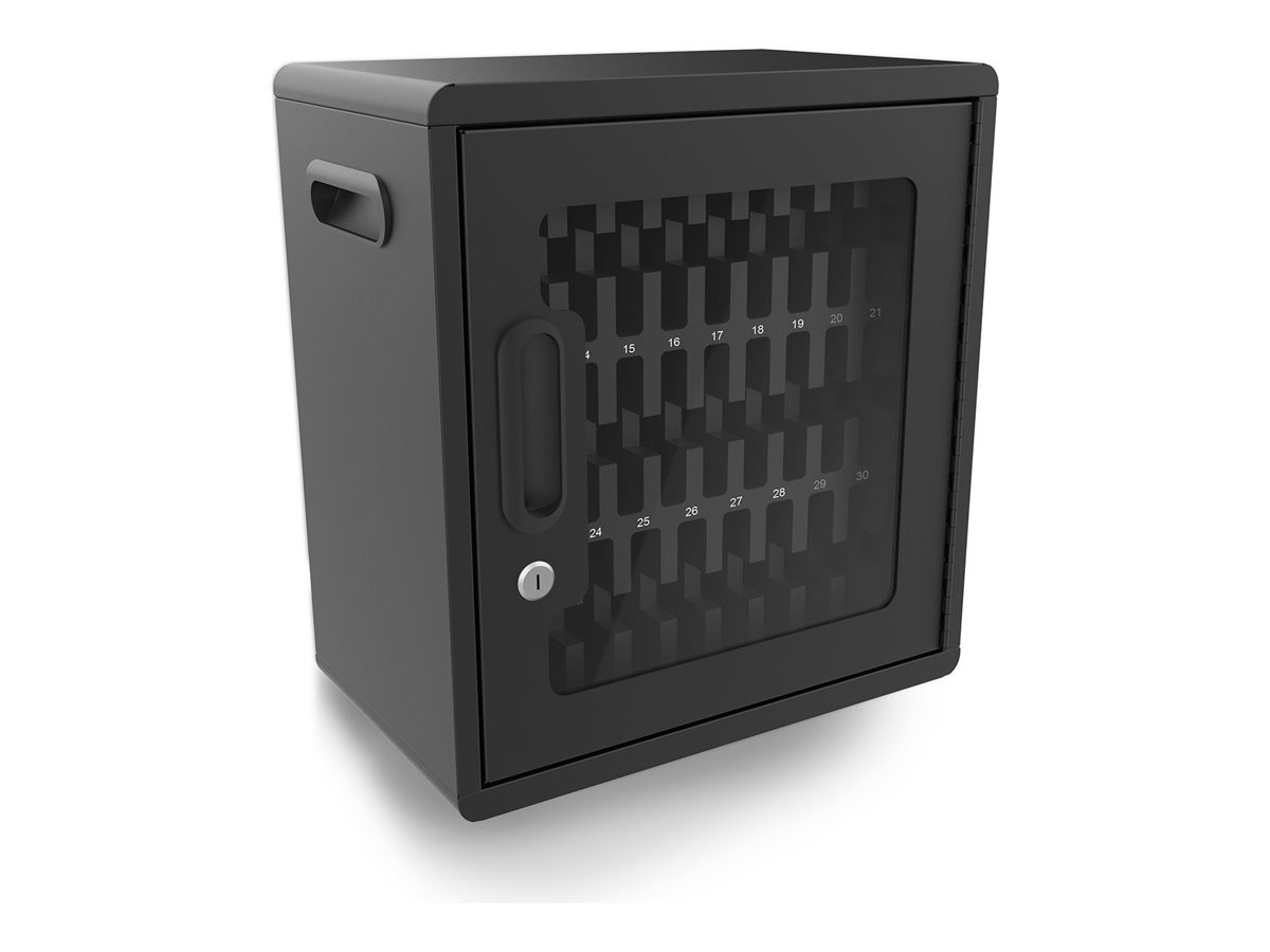 Luxor 32 Bay Cellphone Storage Cabinet With Wall Plate