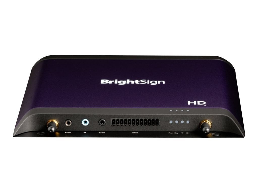 Brightsign BrightSignOS Enabled Media Player. Single Uhd Video Decode. Gpio, Analog/SPDIF Audio Output. microSD