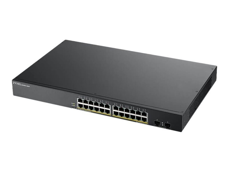 ZYXEL GS1900-24HPv2 24-Port Gigabit Smart Managed PoE Switch | 24 PoE+ Ports at 170W with 2 SFP Uplinks | TAA Compliant