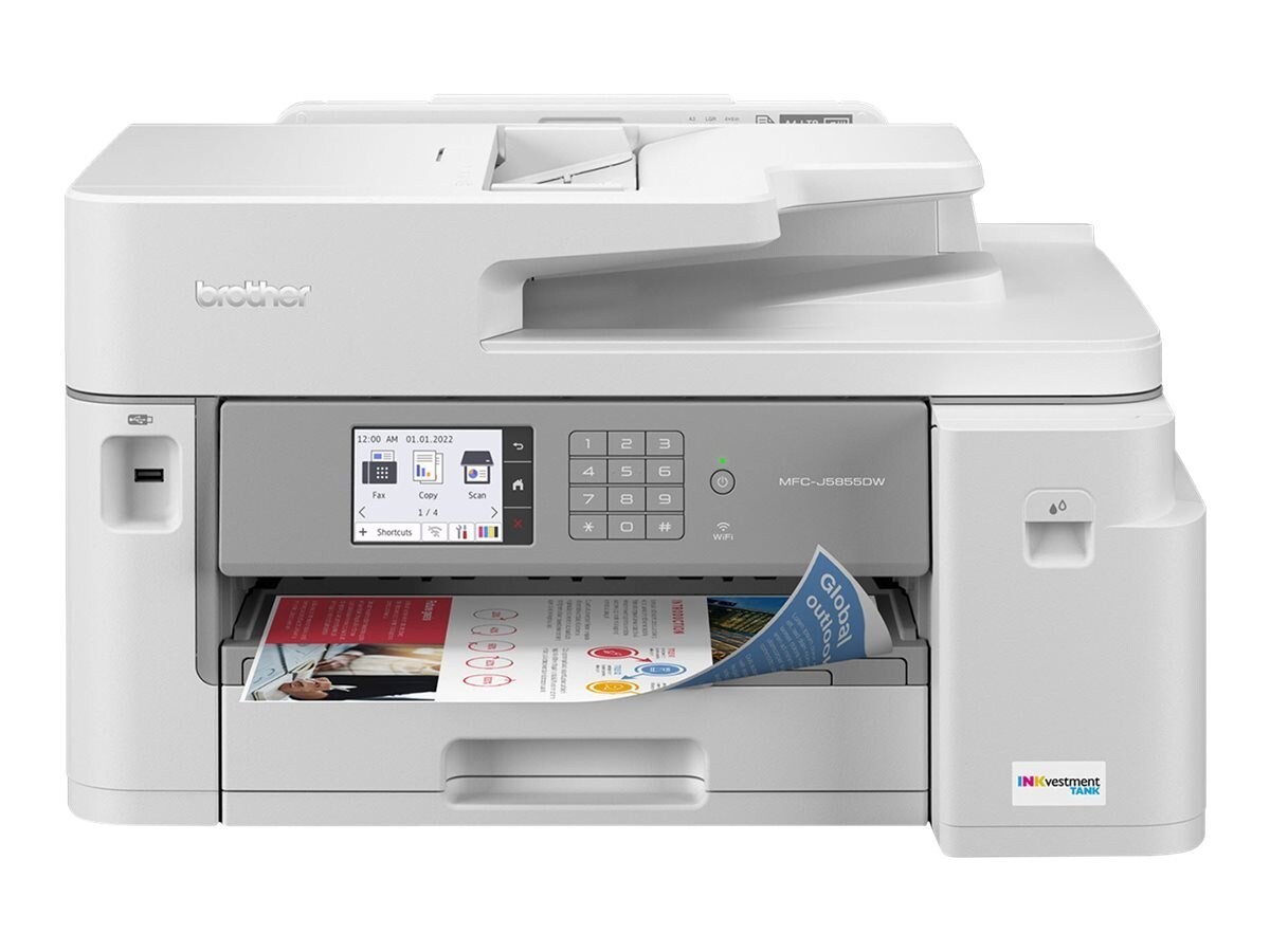 Brother MFC-J5855DW Wired & Wireless INKvestment Tank Inkjet Multifunction Printer - Color