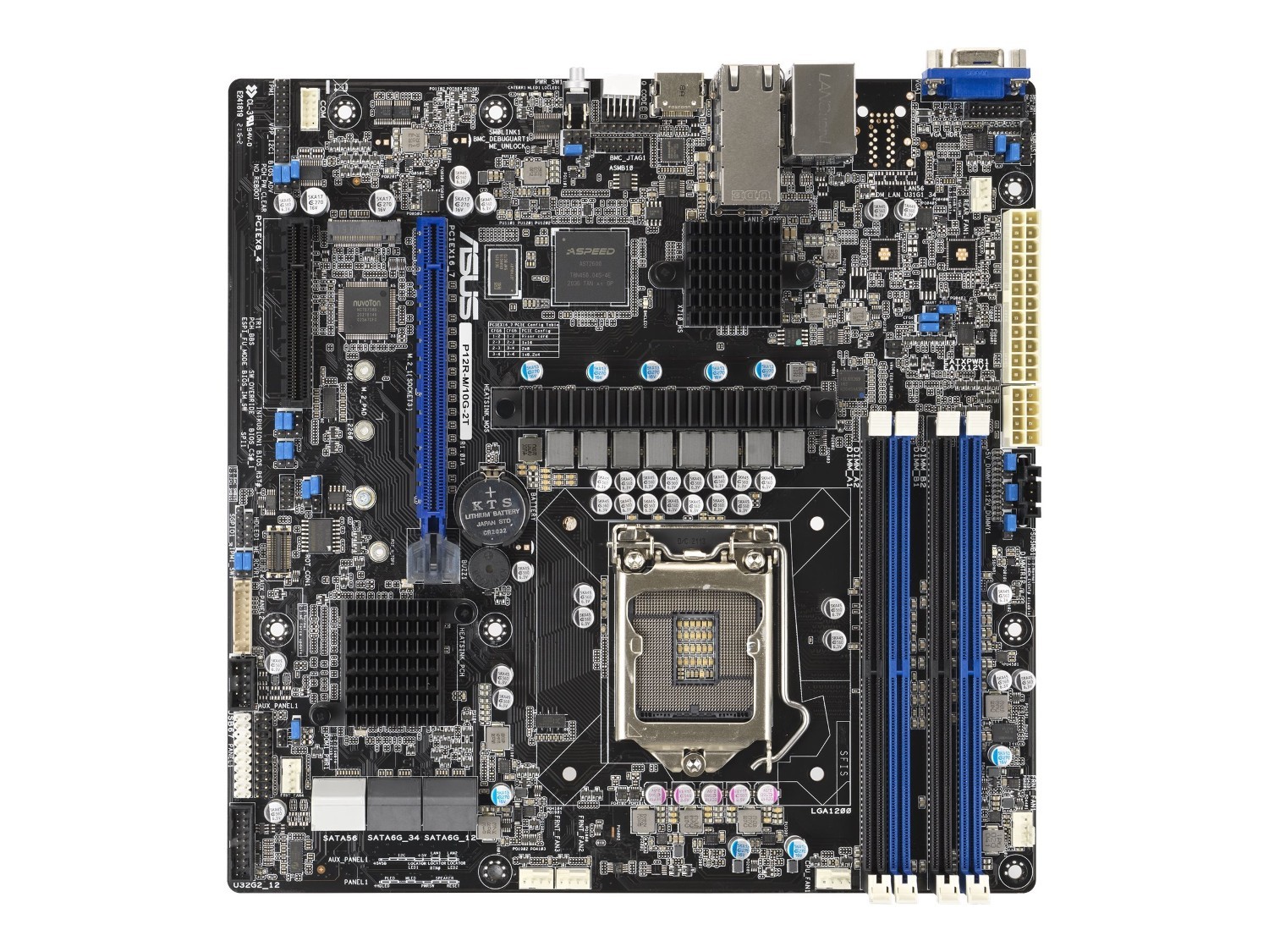 Asus P12R-M/10G-2T Server Motherboard - Intel C252 Chipset - Socket LGA-1200 - Micro ATX