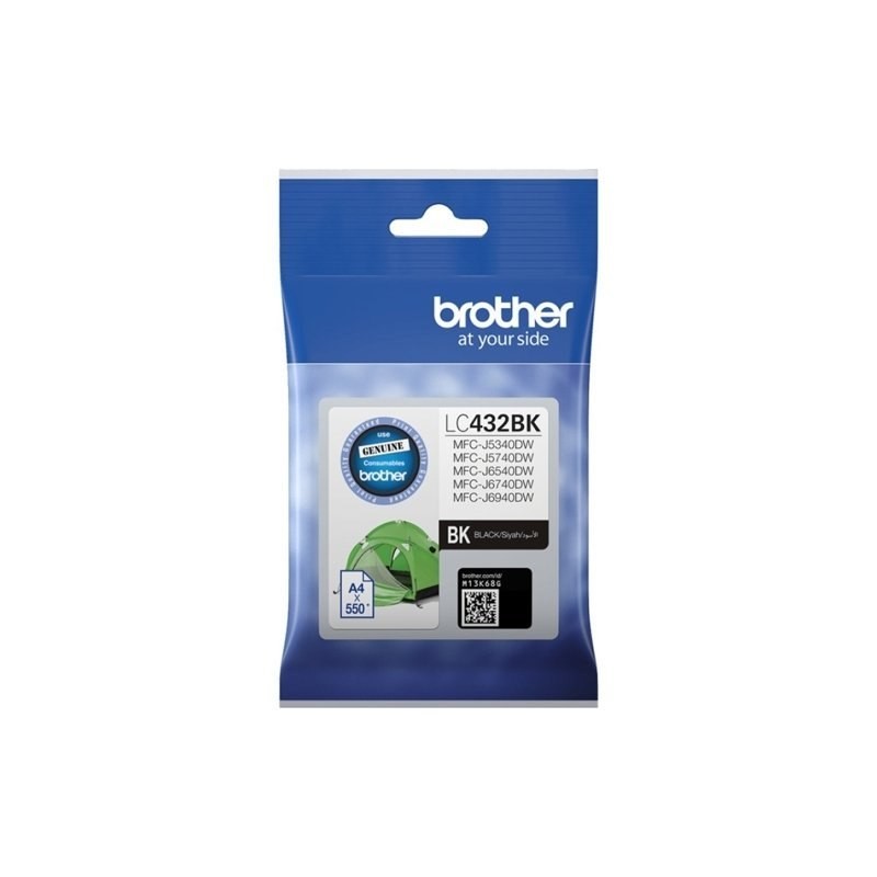 Brother LC432BK Original Inkjet Ink Cartridge - Single Pack - Black - 1 Pack