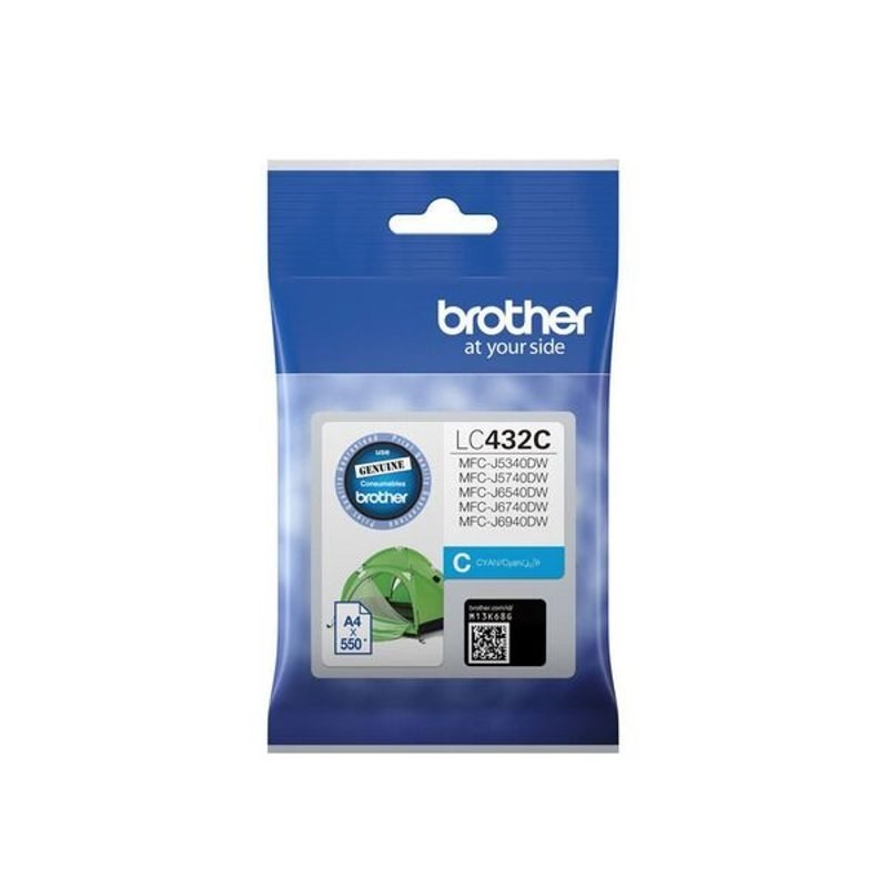 Brother LC432C Original Inkjet Ink Cartridge - Single Pack - Cyan - 1 Pack