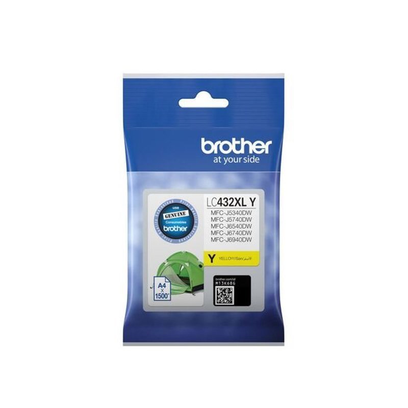 Brother LC432XLY Original High Yield Inkjet Ink Cartridge - Single Pack - Yellow - 1 Pack