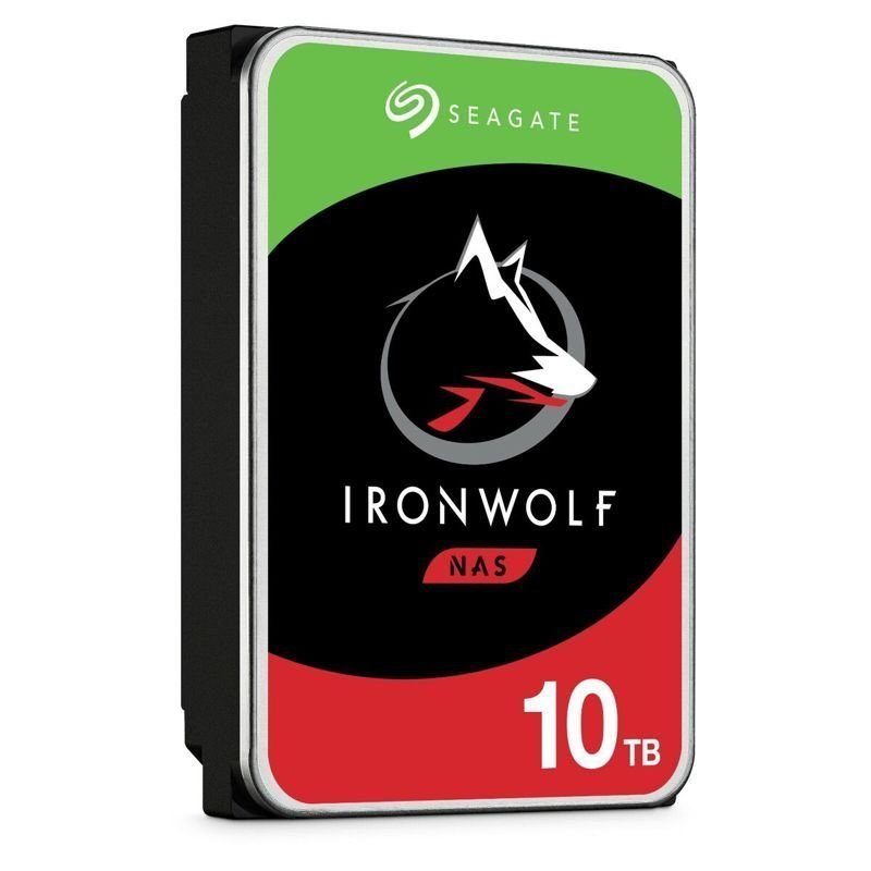 Seagate IronWolf ST10000VN000 10 TB Hard Drive - 3.5" Internal - SATA (SATA/600) - Conventional Magnetic Recording (CMR) Method