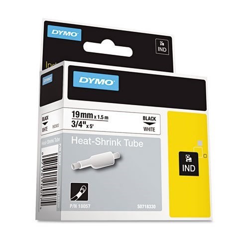 Dymo (SD18057) Heat Shrink Tube 19MM Black On White